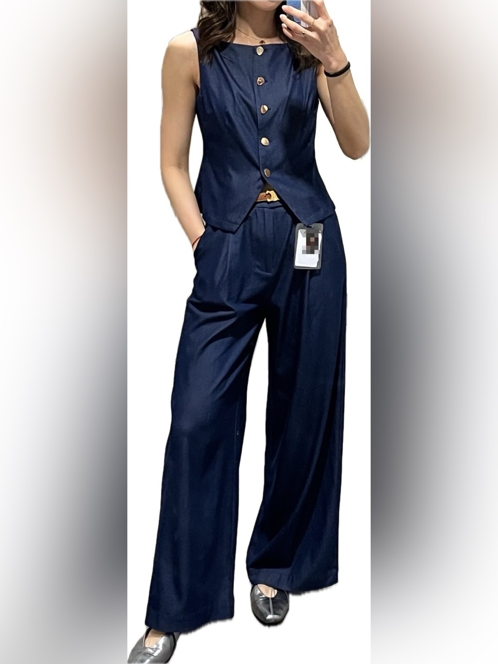Commense denim vest pants set - Picture 5 of 5